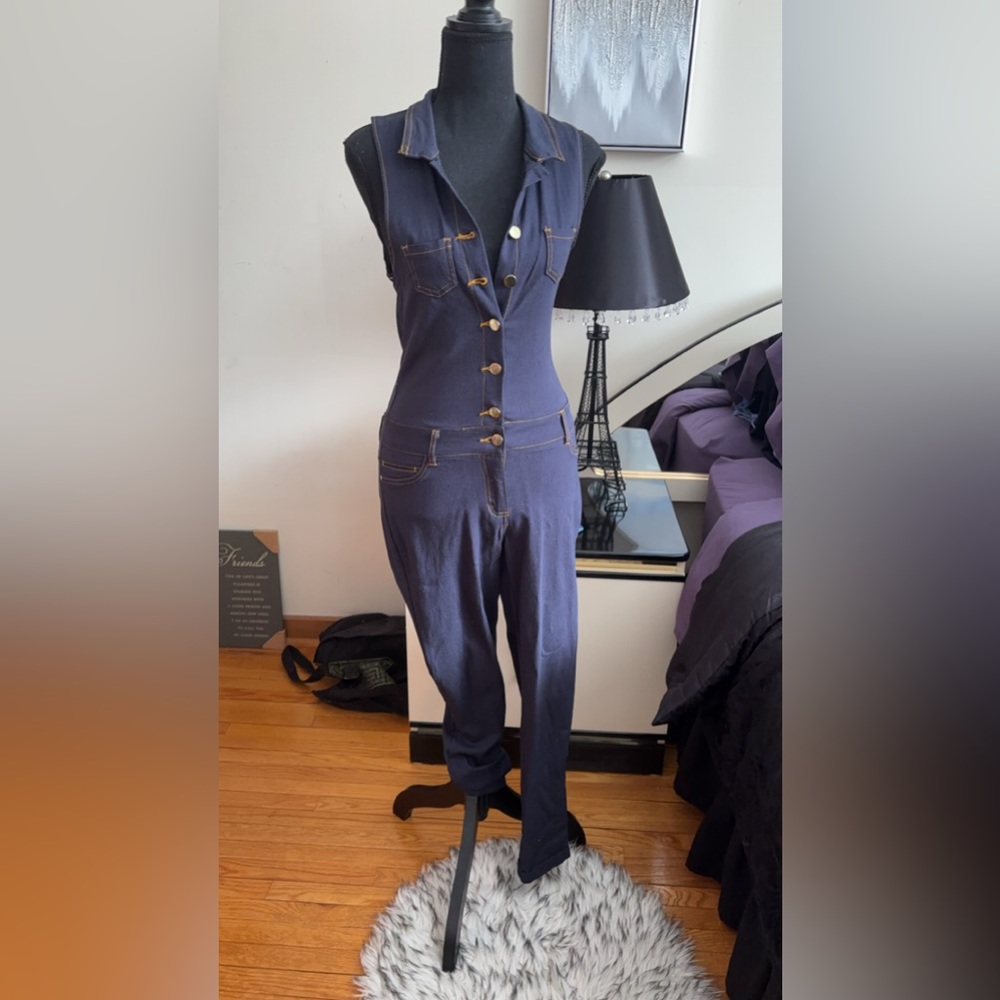 Dark wash jumpsuit